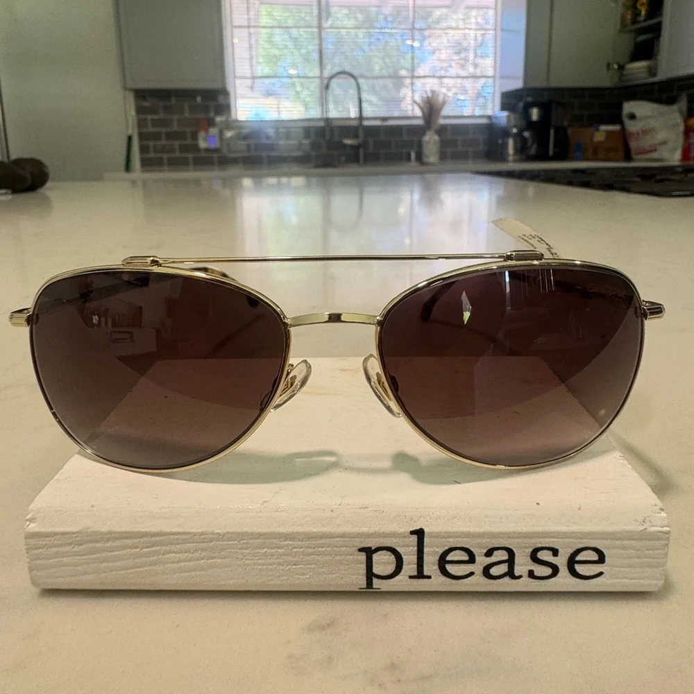 Carrera Gold Aviator Sunglasses with Tortoise Arms